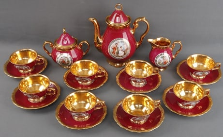 VICTORIA CZECHOSLAVAKIA 11 PIECE TEA SET