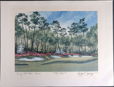 GREG DINKLENBERG SIGNED LE PRINT AUGUSTA HOLE 13