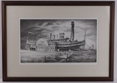 ROBERT ADDISON PRINT OF THE GREAT REPUBLIC WRECK