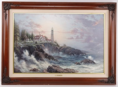 THOMAS KINKADE HAND EMBELLISHED GICLEE COA