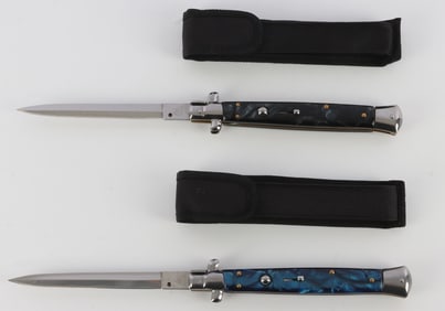 2 AKC ITALY SWITCHBLADE KNIFE LOT NEW