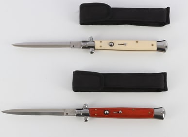 2 AKC ITALY SWITCHBLADE KNIFE LOT NEW