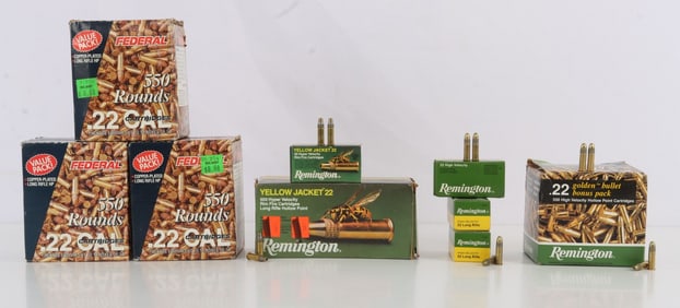 2250+ ROUNDS .22 LR 36GR JHP RIMFIRE AMMUNITION