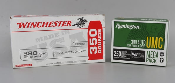 600 RDS .380 ACP 95GR FMJ PISTOL AMMUNITION
