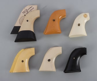 FIVE PAIRS OF VINTAGE SINGLE ACTION ARMY GRIPS
