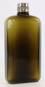 ANTIQUE WHALING FLASK IN GREEN