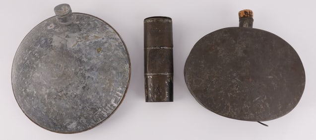 CIVIL WAR MEDICAL & MINER CANTEEN & MILITARY FLASK