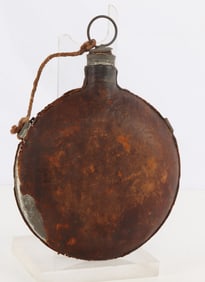 CIVIL WAR PERIOD LEATHER CANTEEN FLASK