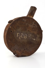 US CIVIL WAR CONFEDERATE CANTEEN WITH WRITING