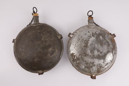 LOT OF 2 SMOOTH M1858 STYLE CANTEENS