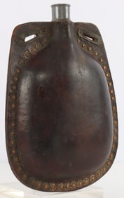 RARE US CIVIL WAR LAZARE CANTEL LEATHER CANTEEN