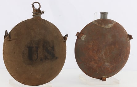 M1878 SPANISH AMERICAN & M1858 CIVIL WAR CANTEEN