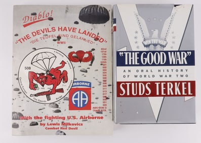STUDS TERKEL THE GOOD WAR & AIRBORNE HISTORY BOOK