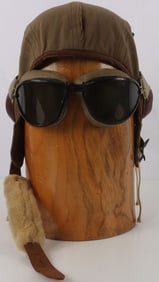 WWII US ARMY AIR FORCE A5 PILOT FLIGHT CAP