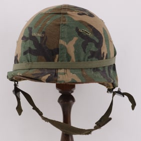 US M1 HELMET EURO WOODLAND CAMO COVER & LINER