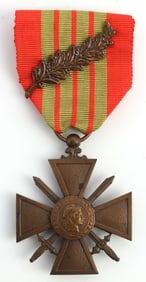 WW2 FRENCH CROIX DE GUERRE WITH BRONZE PALM