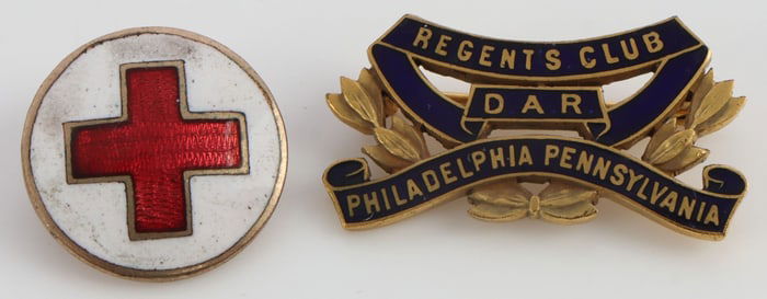 DAR REGENTS CLUB PHILADELPHIA BADGE & PIN
