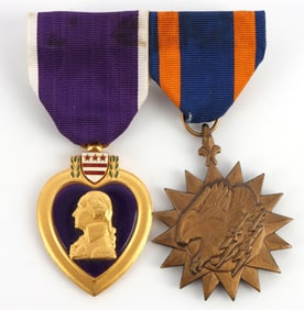 WWII PURPLE HEART & USAAF AIR MEDAL BAR