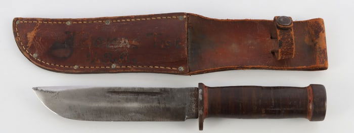 WWII US GI NAMED CATTARAUGUS FIGHTING KNIFE