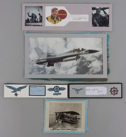 WWII & GOLDEN AGE OF AVIATION SIGNATURES LOT OF 5