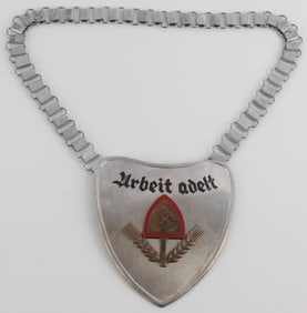 WWII GERMAN THIRD REICH RAD STANDARD BEARER GORGET