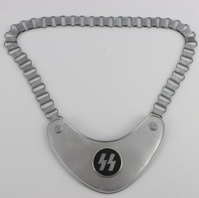 WWII GERMAN THIRD REICH SS STANDARD BEARER GORGET