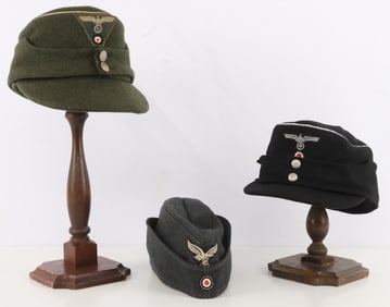 WWII GERMAN REICH HATS & CAPS LOT OF 3