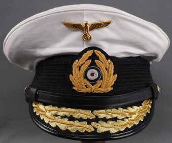 WWII GERMAN REICH KRIEGSMARINE OFFICER VISOR