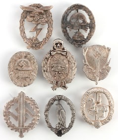 WWII GERMAN THIRD REICH BADGES LOT OF 8