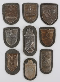 WWII GERMAN THIRD REICH CAMPAIGN BADGES LOT OF 8