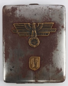 WWII GERMAN REICH DANZIG CITY & SS CIGARETTE CASE
