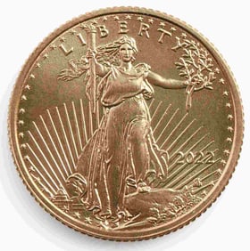 2022 GOLD 1/10 OZT OUNCE AMERICAN EAGLE BU COIN