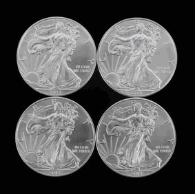 4 2013 SILVER 1 OZT OUNCE AMERICAN EAGLE COIN LOT