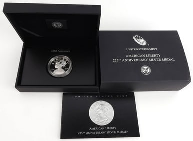 AMERICAN LIBERTY 225TH ANNIVERSARY SILVER MEDAL