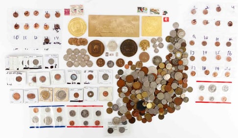 OVER 6 POUNDS WORLD & U.S. UNSEARCHED COIN LOT