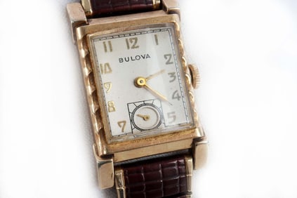 BULOVA TANK 10 KT GOLD FILL WATCH