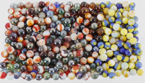 100'S OF VINTAGE & ANTIQUE MARBLE LOT BIG VARIETY