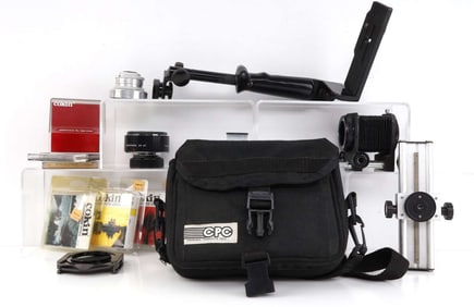 VARIOUS CAMERA ACCESSORIES LENS MOUNT BAG