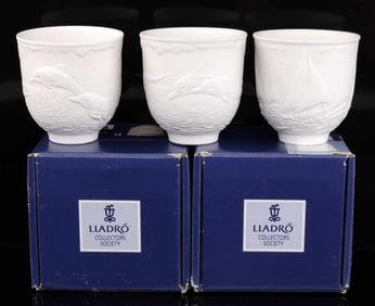 3 LLADRO COLLECTORS SOCIETY 2 NEW IN BOX BOWLS