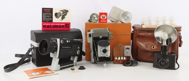 POLAROID LAND ANSCO KALIMAR 83 CAMERA LOT OF 3