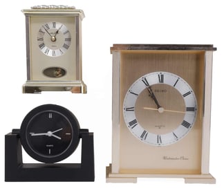 SEIKO SETH THOMAS MANTLE & TABLE CLOCK LOT
