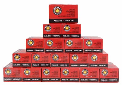 360 RDS 7.62X54R 148GR FMJ MOSIN-NAGANT RIFLE AMMO