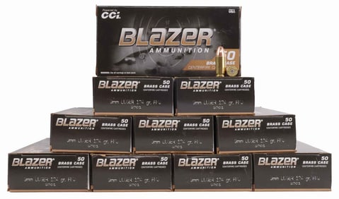 500 RDS 9MM LUGER 124GR FMJ CCI BLAZER BRASS AMMO
