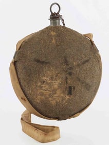 CIVIL WAR CANTEEN ROBBINS 1865 ON CAP