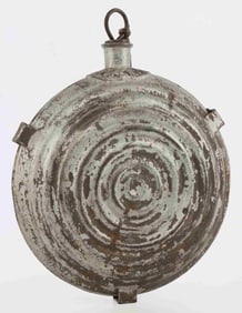 US CIVIL WAR 7 RING BULLSEYE CANTEEN ROBBINS CAP