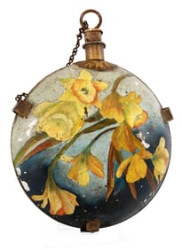 US CIVIL WAR SMOOTH SIDE CANTEEN WITH DAFFODILS