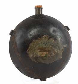 US CIVIL WAR SMOOTH SIDE CANTEEN WITH FARM SCENE