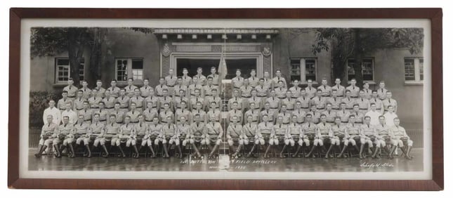 WWI 1ST BATTALION 13TH FIELD ARTILLERY YARD PHOTO