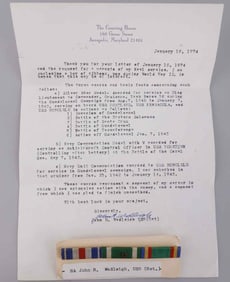 WWII US NAVY REAR ADMIRAL GUADALCANAL RIBBON BAR