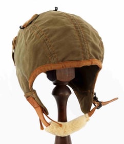 WWII US AAF TYPE A-9 FLIGHT CAP SIZE LARGE